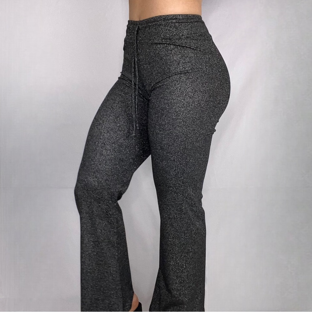 BEACH RIOT Glitter Silver Metallic Wide Leg Pant High Rise Cover Up Summer Sz xs